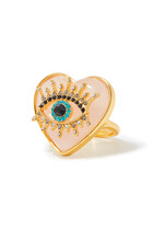 Heart Eye Stone Ring